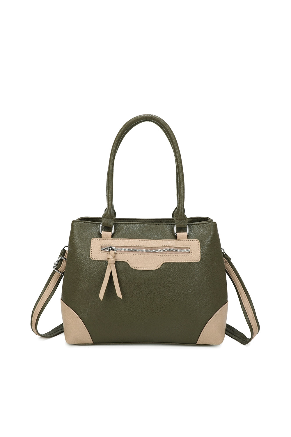 Olivette PU Leather 2 Compartments Multi Pocket Practical Hobo Bag - RW250559