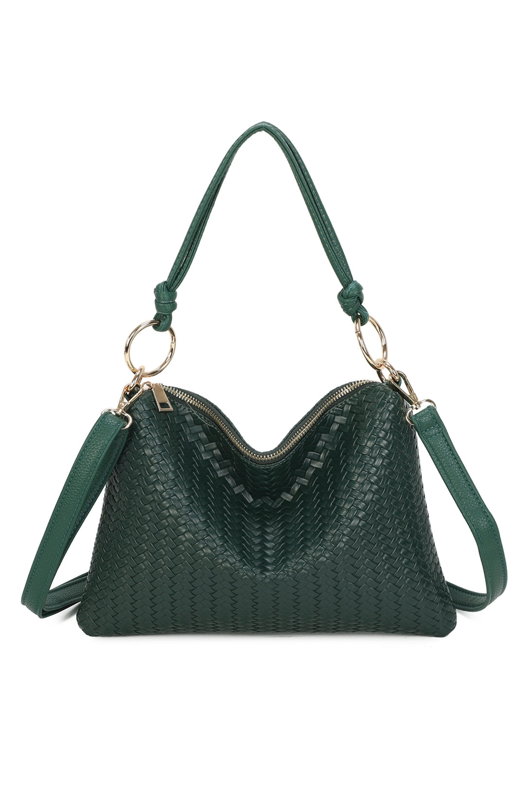 Paloma PU Woven Pleated Shoulder Crossbody Bag - RB260512