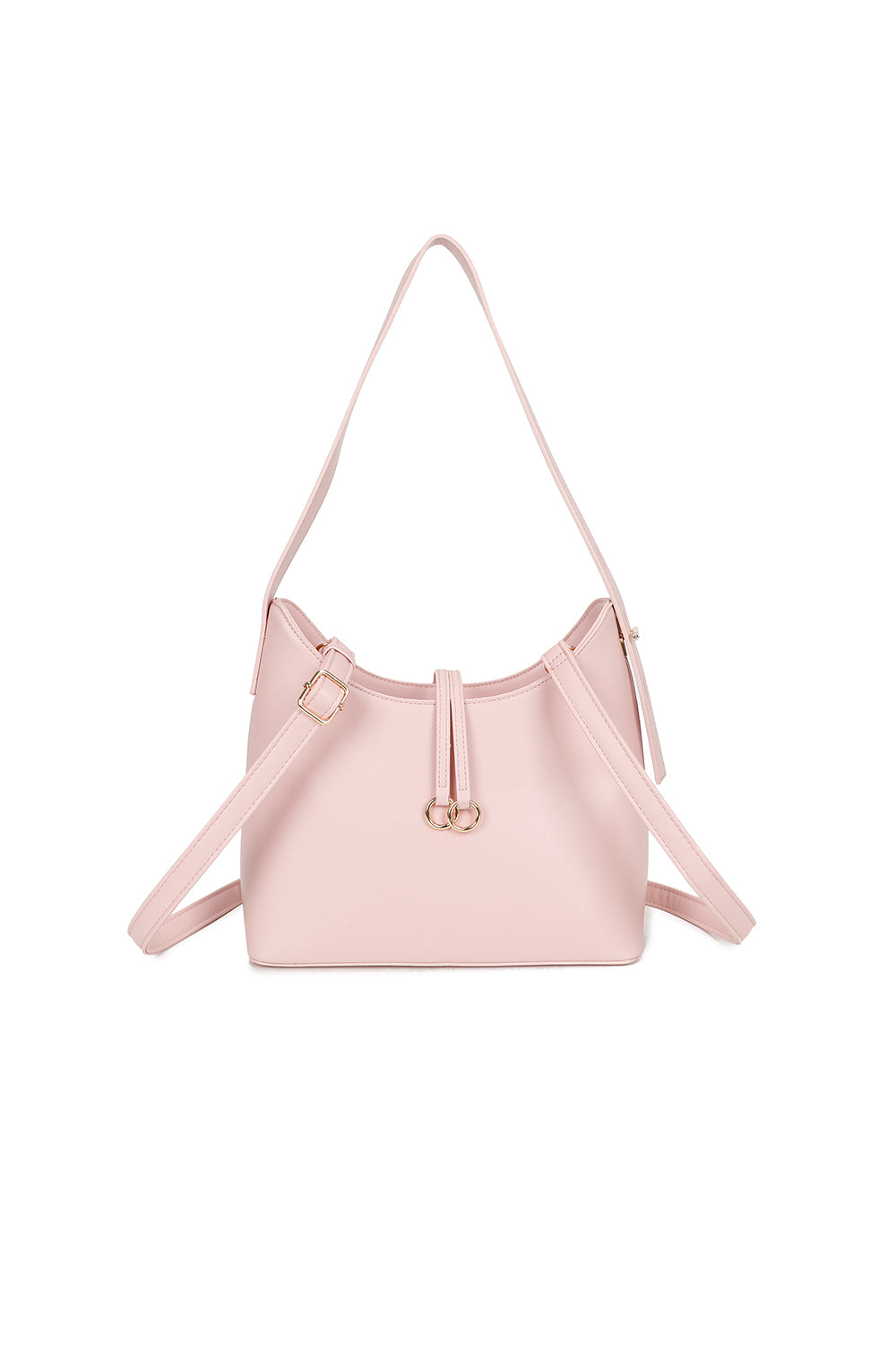 Halo Charm PU Leather Shoulder/Hobo Bag with Extendable Shoulder Straps and Extra-long Straps - RJ241076