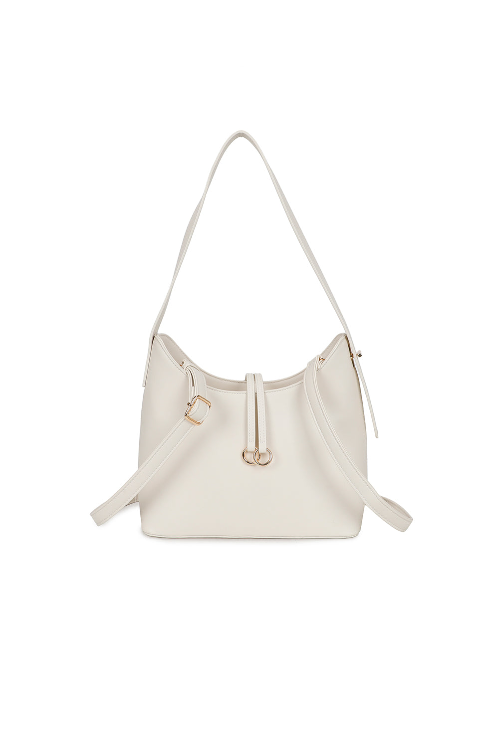 Halo Charm PU Leather Shoulder/Hobo Bag with Extendable Shoulder Straps and Extra-long Straps - RJ241076