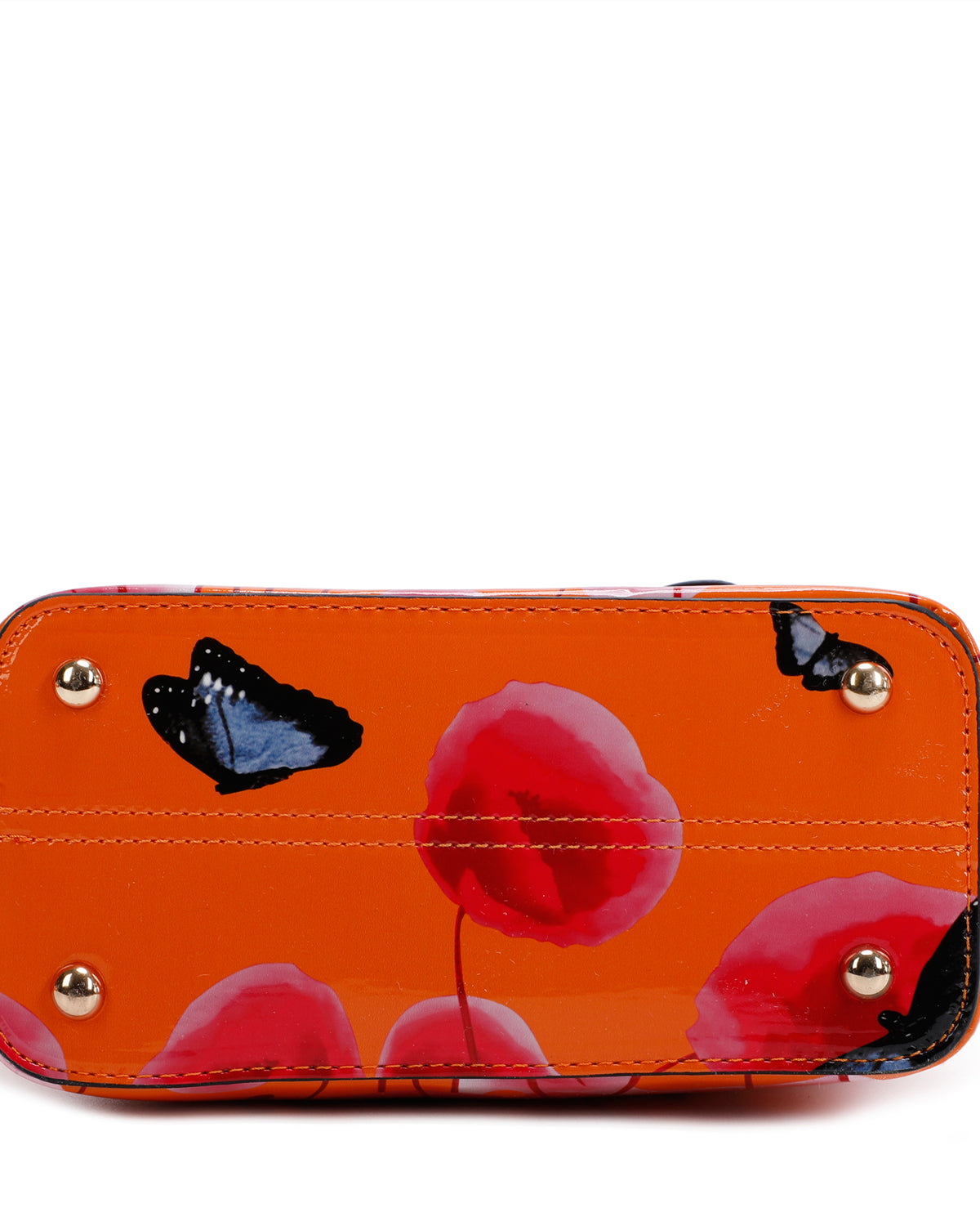 Amapola 2IN1 Poppy Flower & Buttlefly Bucket Shaped Top-Handle Bag With Purse Set - RJ180802