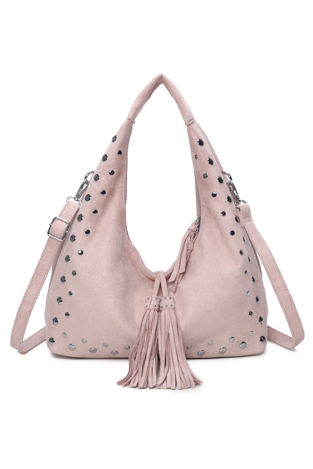 Caldera Sudede PU Leather Hobo Shoulder Tassel Bag - RY250963