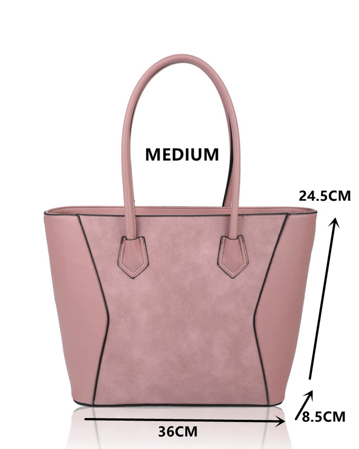 Squisita Elegant 4in1 PU Leather Handbag x Tote bag with Purse - RH180535