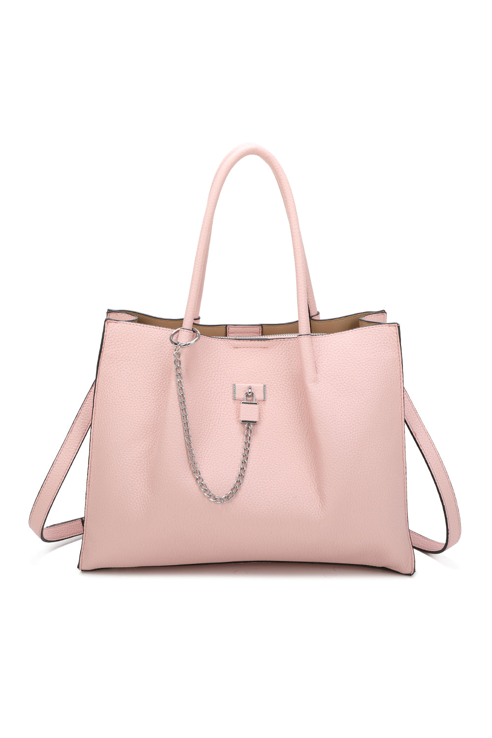 Oversize Triple Compartment C-shaped lock Tote Bag - RB241033