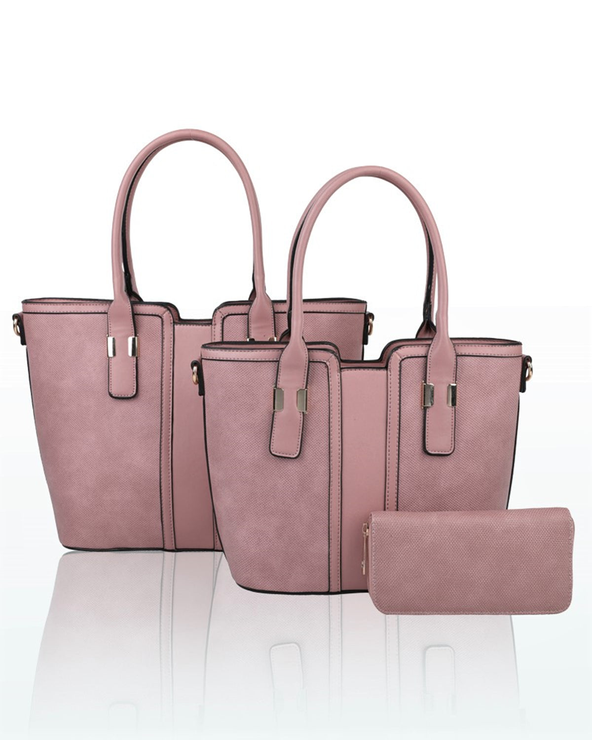 Cucitura Elegant 3in1 PU Leather tote Handbags with purse - RH180534