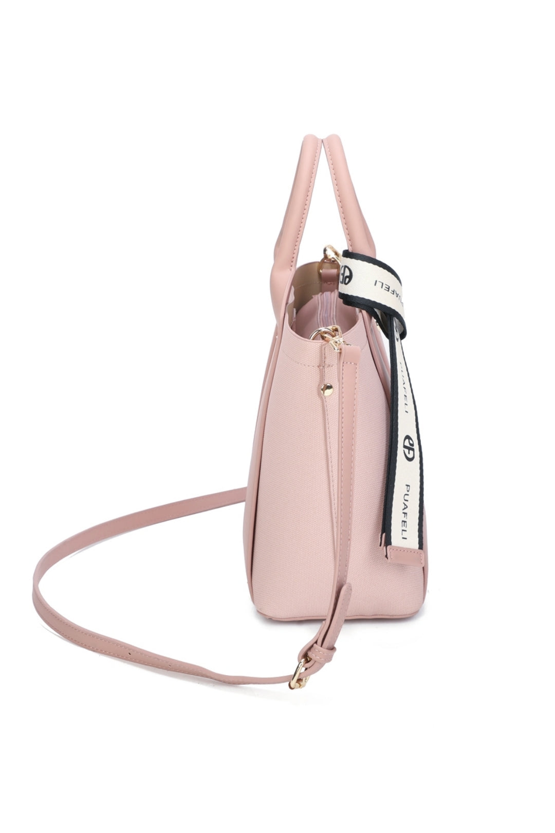 Valmont PU Leather Triple Compartment Structured Canvas Tote Bag - RY250973