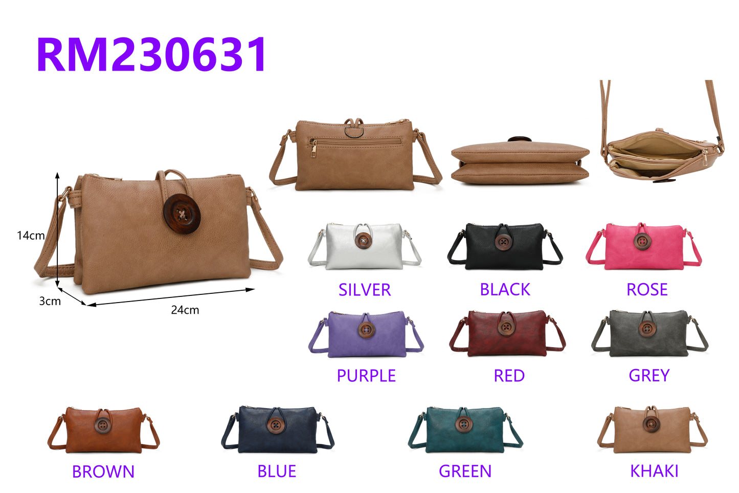 Hava Button Small Crossbody Bag