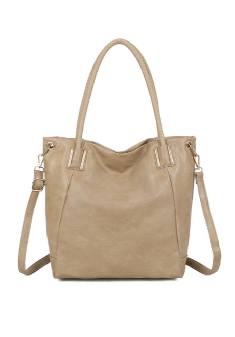 Medio PU Leather Shoulder Tote Bag (RO22051)