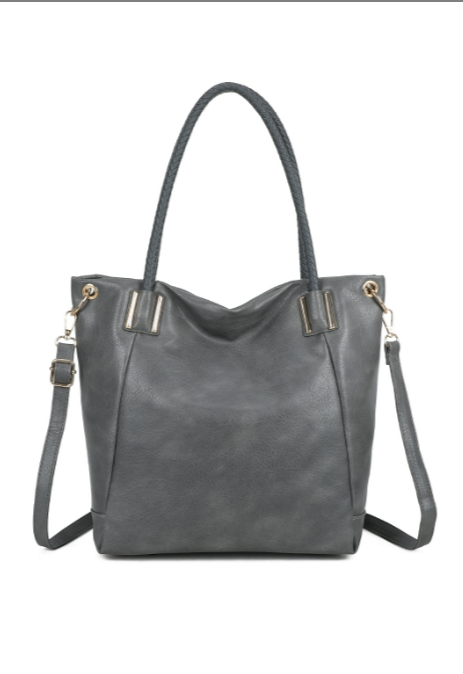 Medio PU Leather Shoulder Tote Bag (RO22051)