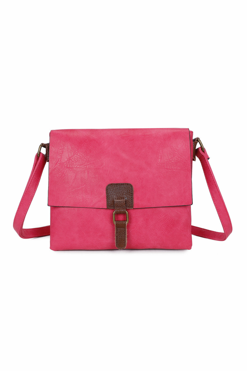 Sienna PU Leather Dual Compartment Crossbody Messenger Bag - RB241021