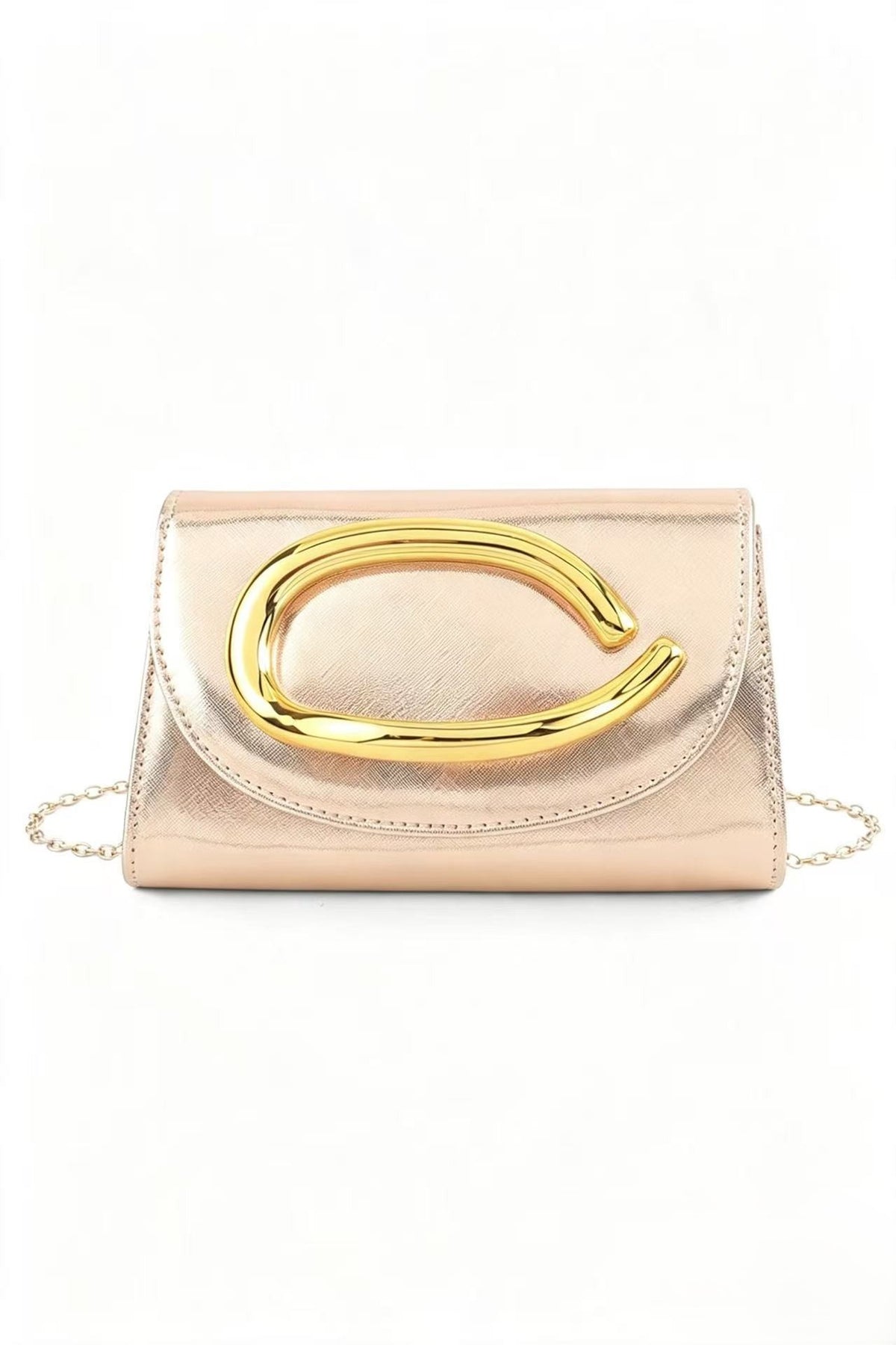 Eclipse PU Leather Elegant Handle Clutch Bag - RZ932