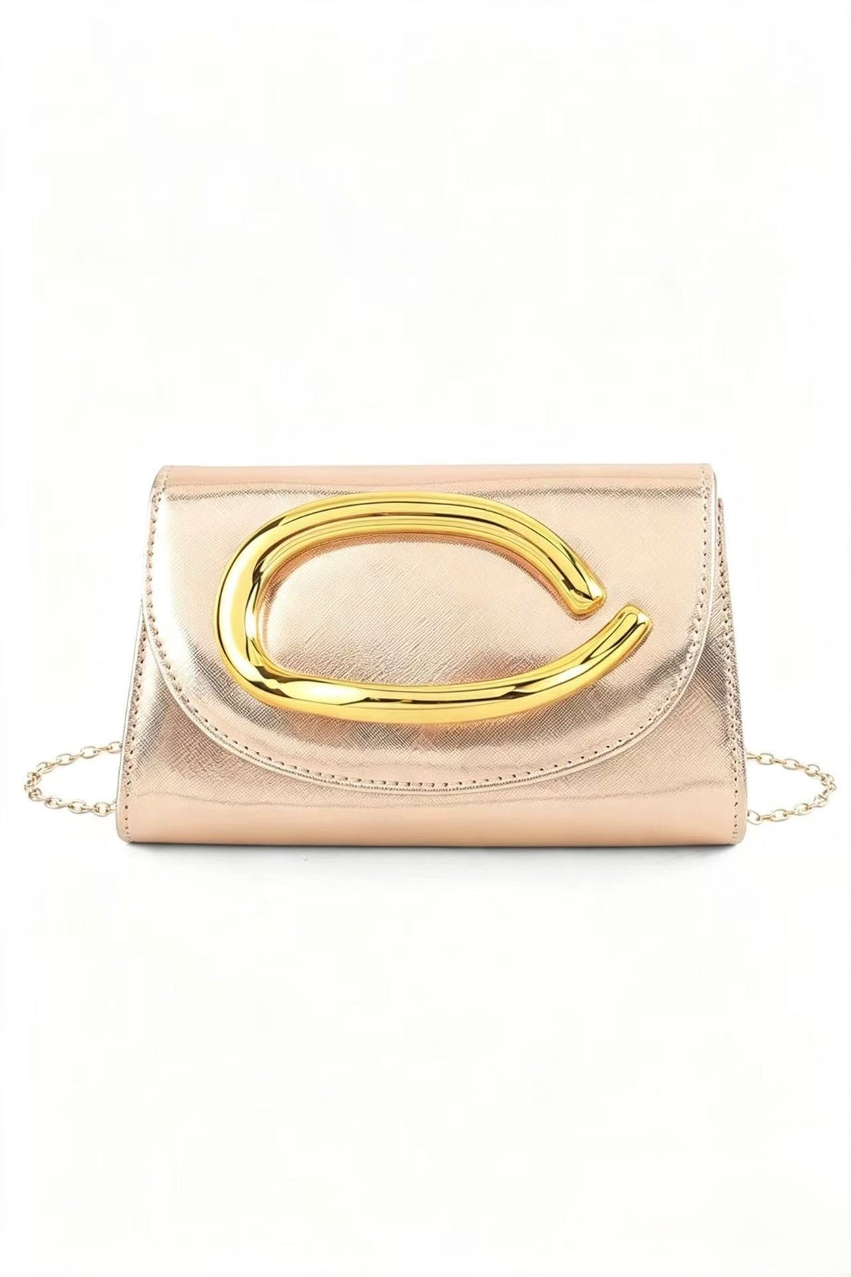 Eclipse PU Leather Elegant Handle Clutch Bag - RZ932
