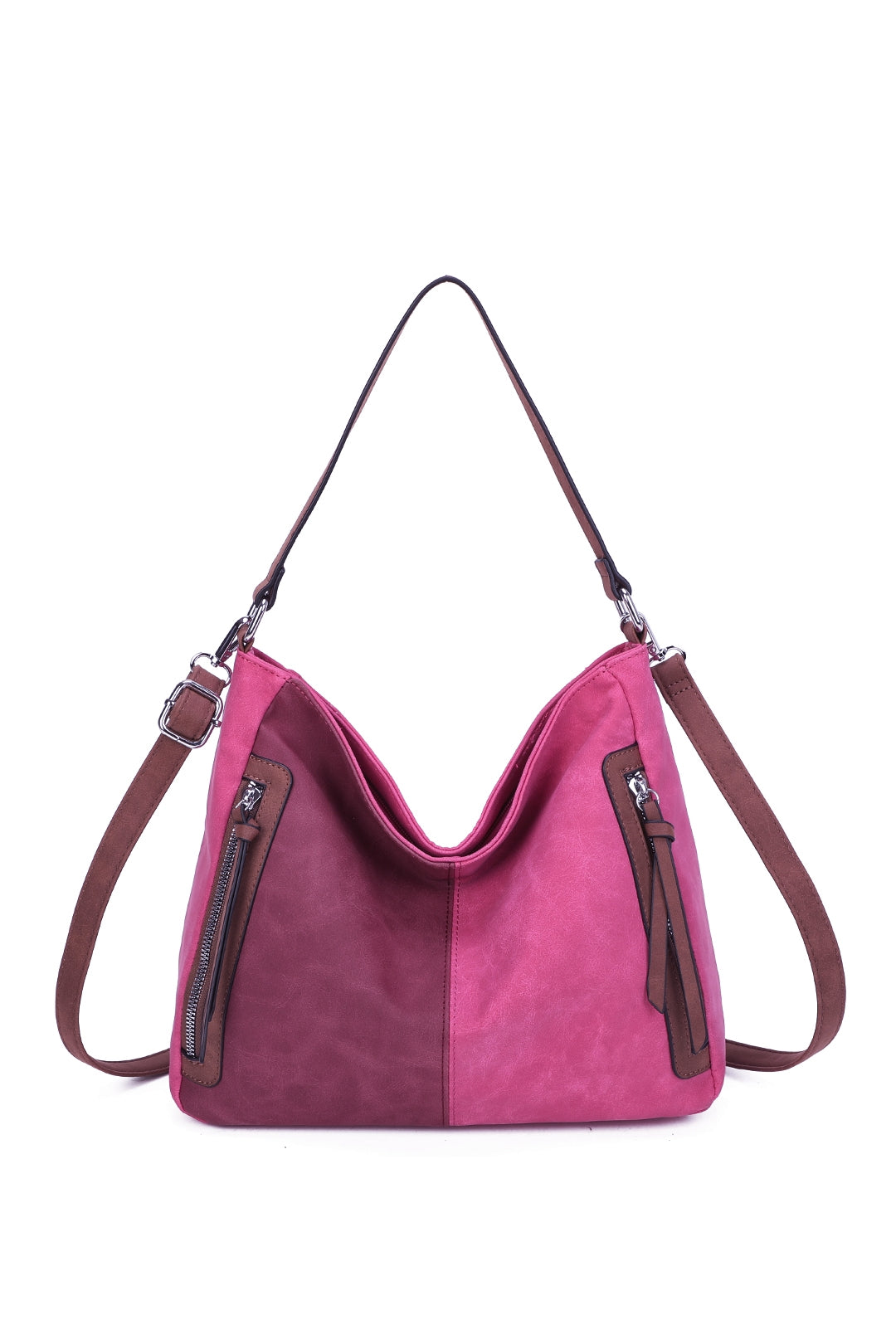 Solstice Suede PU Leather Multi-Color Shoulder Bag - RB250461