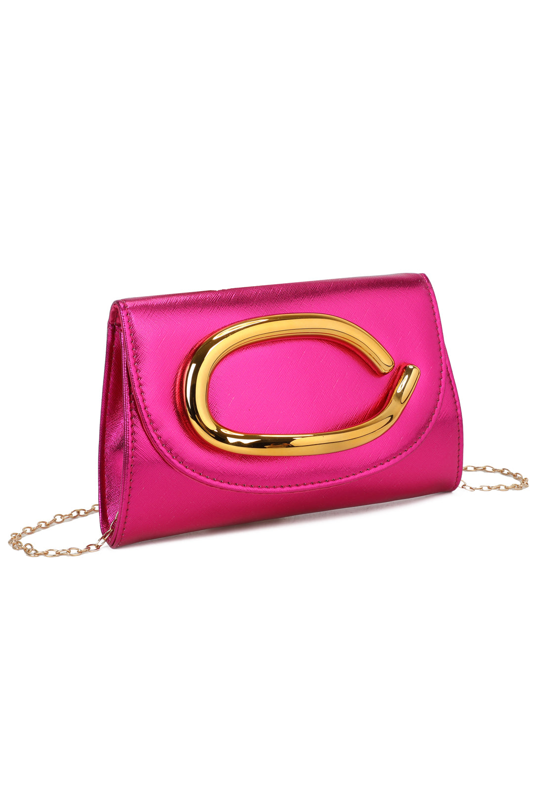Eclipse PU Leather Elegant Handle Clutch Bag - RZ932
