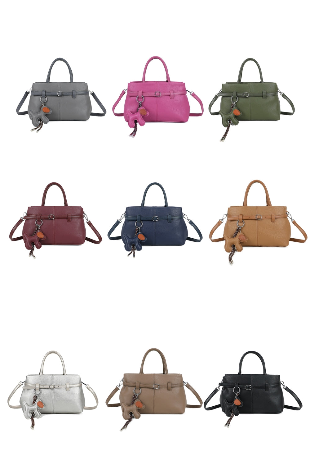 Civetta PU Leather Crossbody Bag With A Dog Charm - RX250582