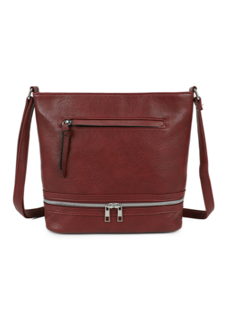 Ithnan Quadruple Zips Crossbody Messenger Bag with Canvas Strap (RY230950)