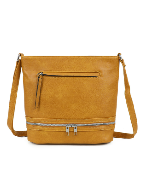 Ithnan Quadruple Zips Crossbody Messenger Bag with Canvas Strap (RY230950)