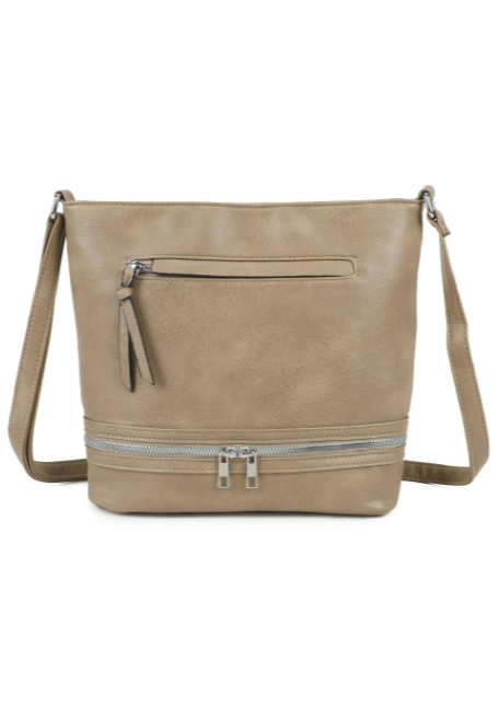 Ithnan Quadruple Zips Crossbody Messenger Bag with Canvas Strap (RY230950)