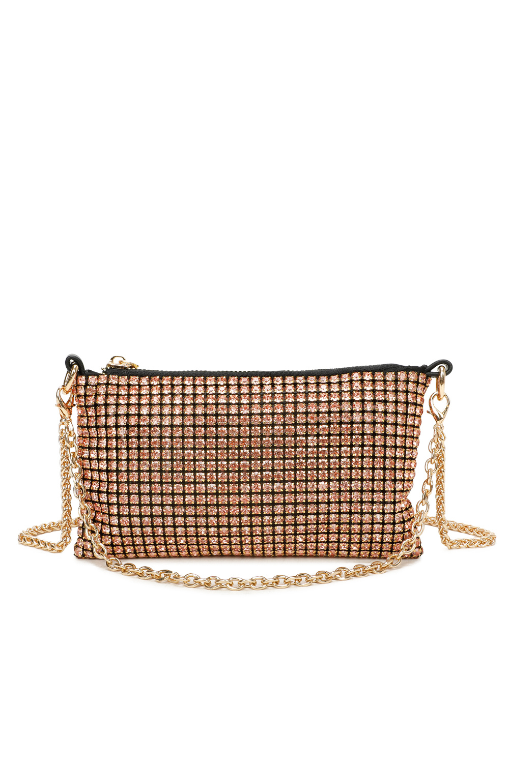 Miga Diamond Embellished Evening Chain Clutch Bag