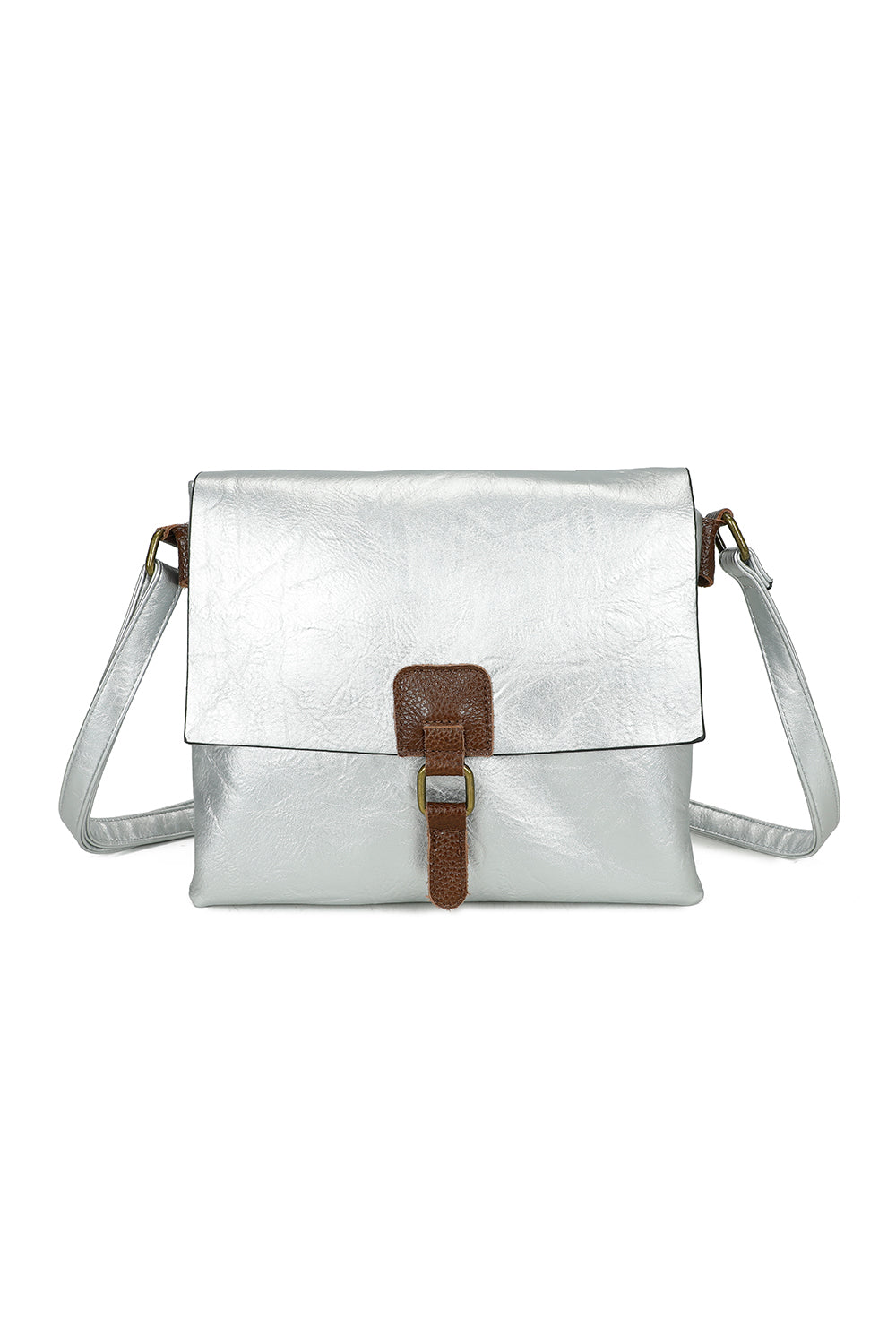 Sienna PU Leather Dual Compartment Crossbody Messenger Bag - RB241021