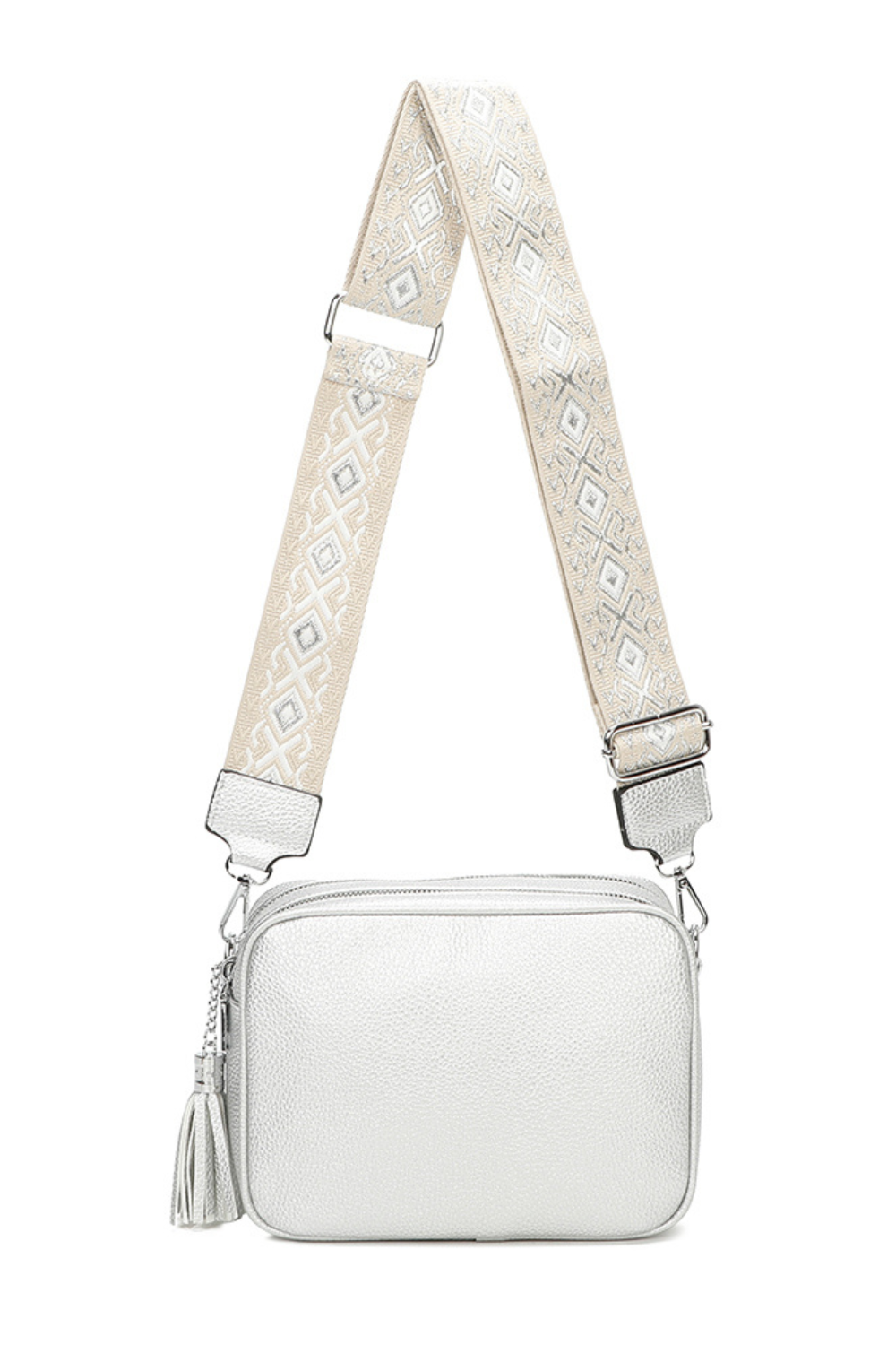 Silver crossbody bag