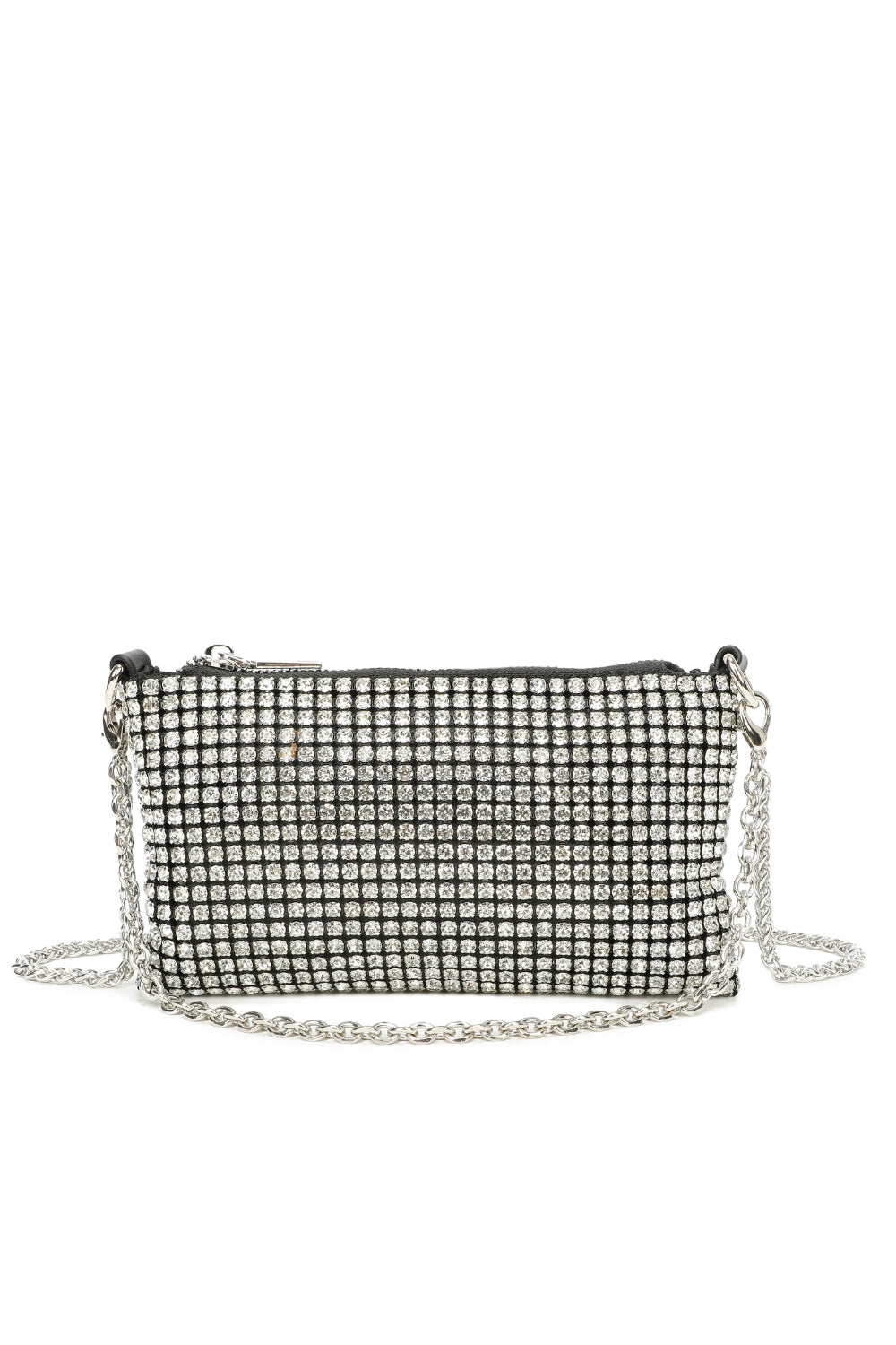 Miga Diamond Embellished Evening Chain Clutch Bag