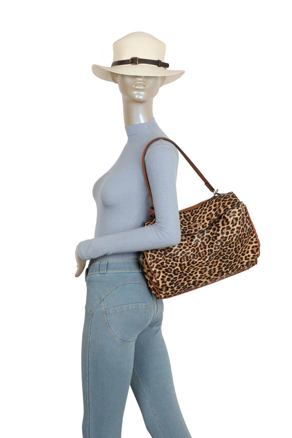 Marbella Leopard Print Shoulder Bag With Extra Removable Strap - RB250466