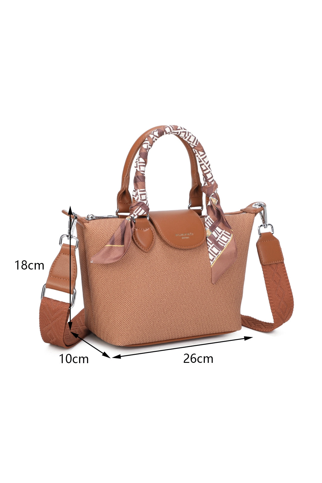 Ardenelle Large Shoulder Scarf Wrapped Top Handle Bag - RY250967