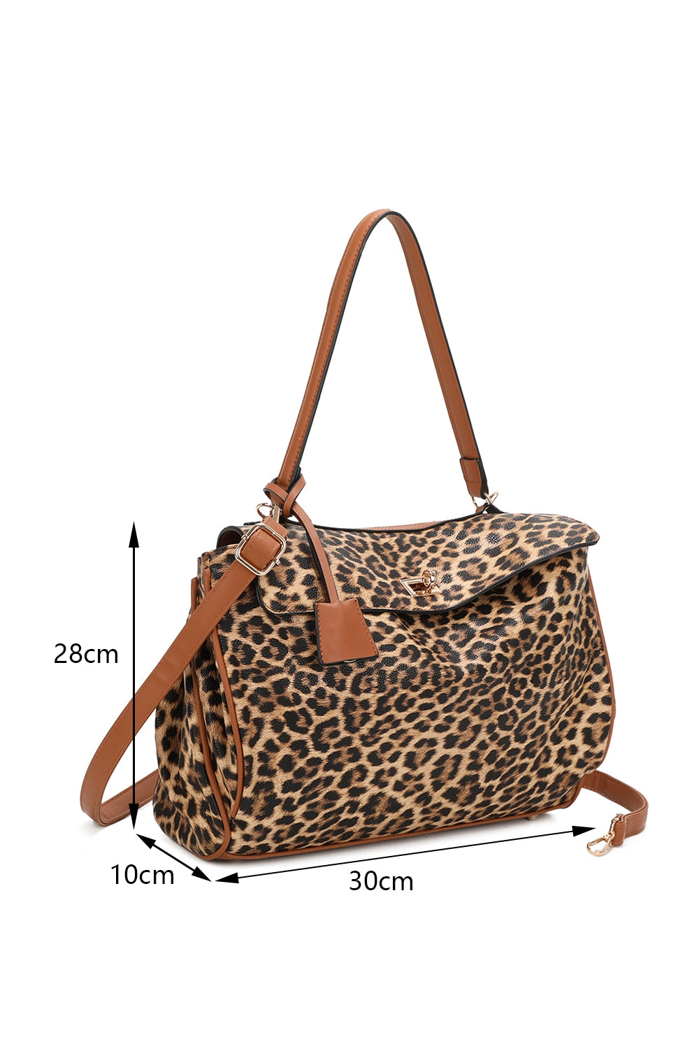 Marbella Leopard Print Shoulder Bag With Extra Removable Strap - RB250466