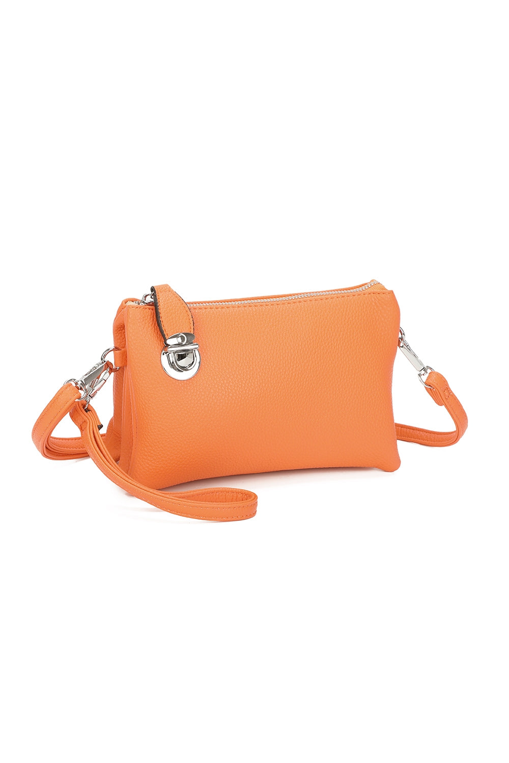 Elara PU Leather Triple Compartment Crossbody Bag With Fixed Lock - RM250611
