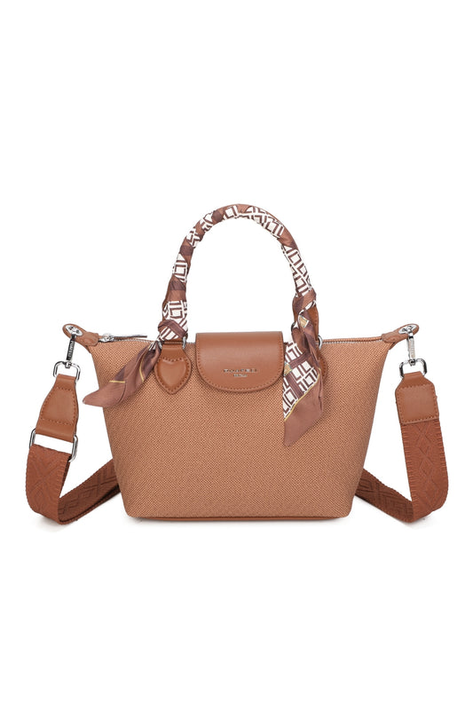 Ardenelle Large Shoulder Scarf Wrapped Top Handle Bag - RY250967