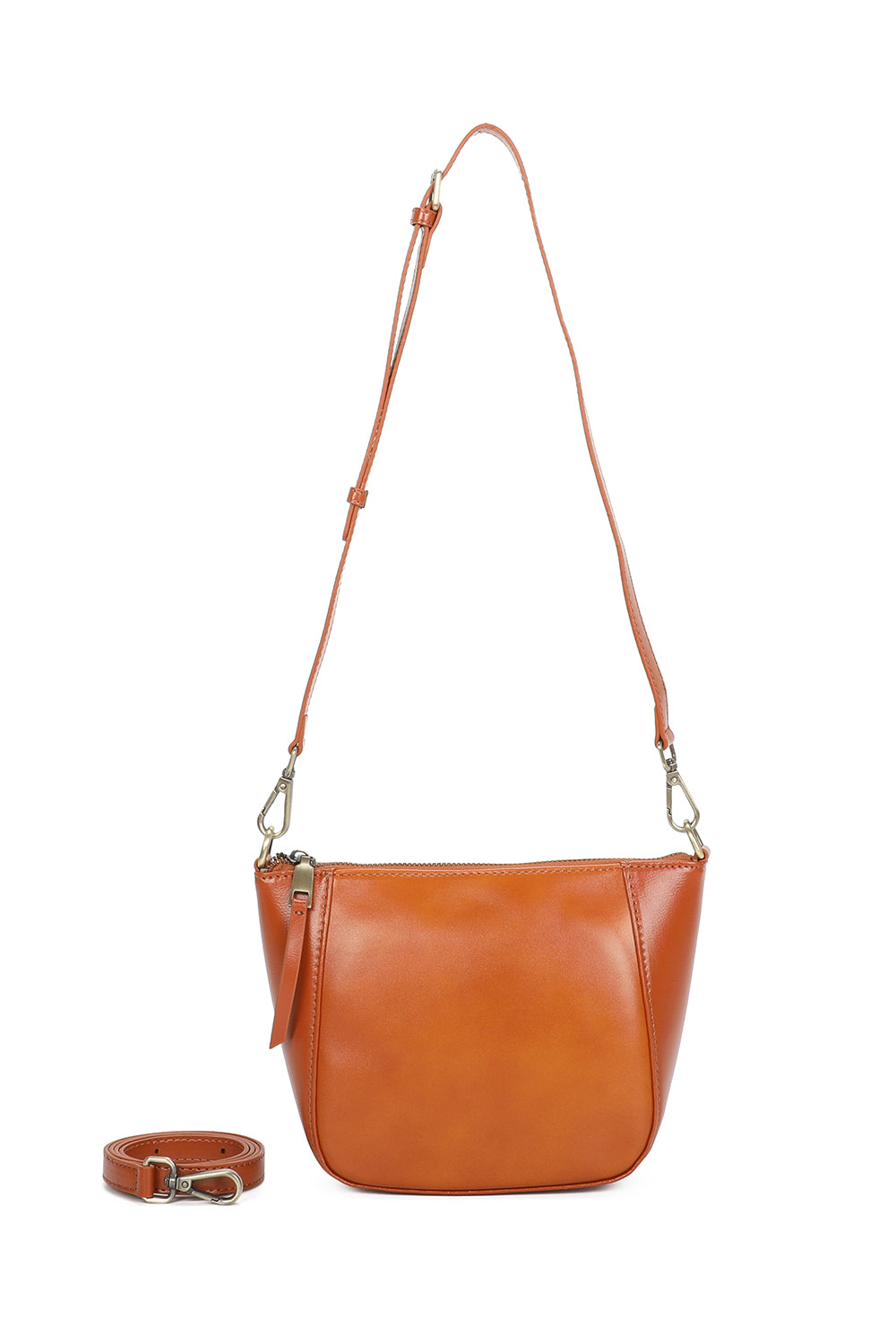 Carrera Minimalist Leather Crossbody Shoulder Bag