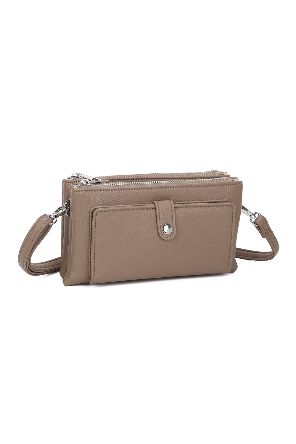 Evia PU Leather Double Compartment Crossbody Wallet Bag - RM250501