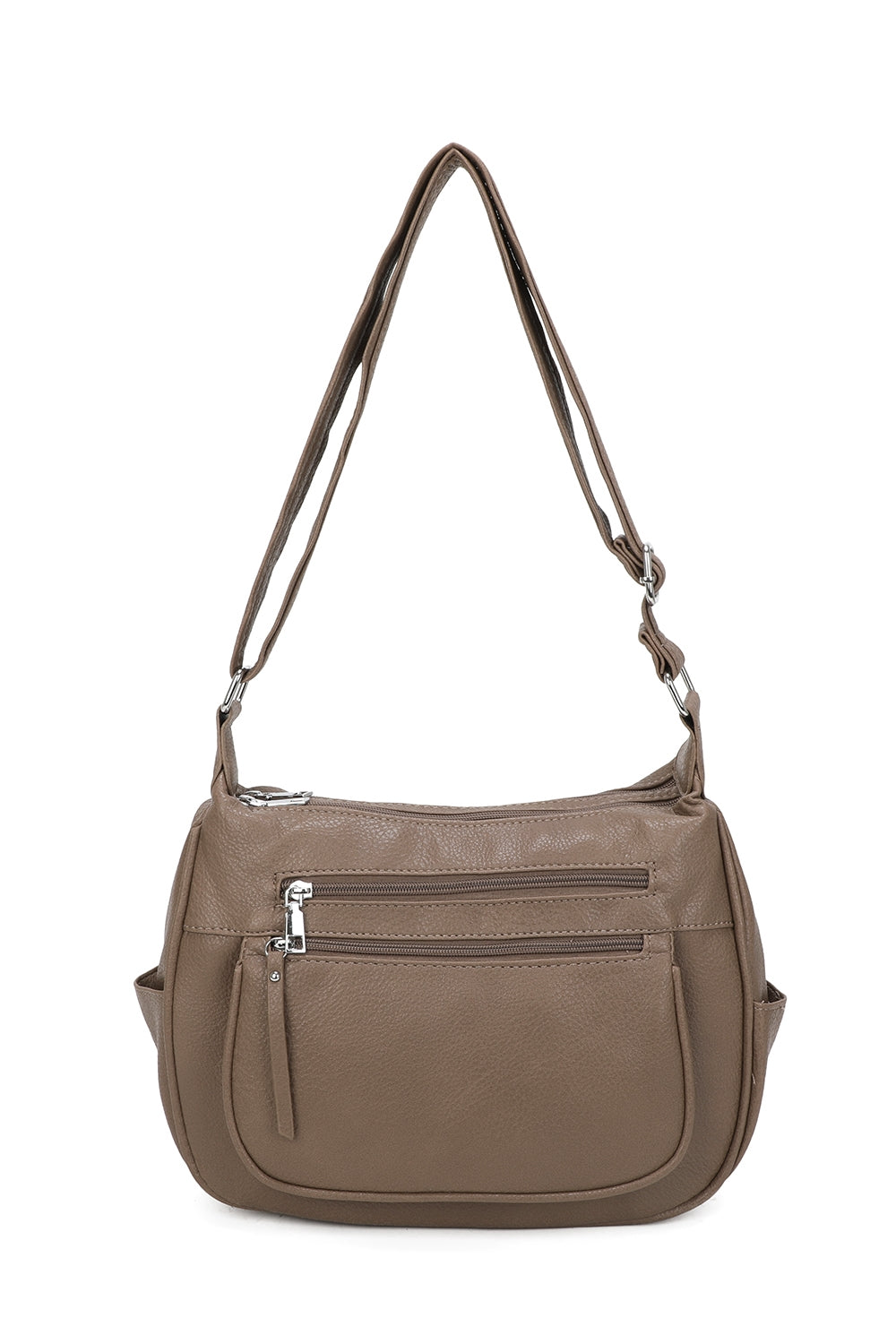 Orrin Strap Adjustable PU Leather Multi Pocket Practical Crossbody Bag - RW25058