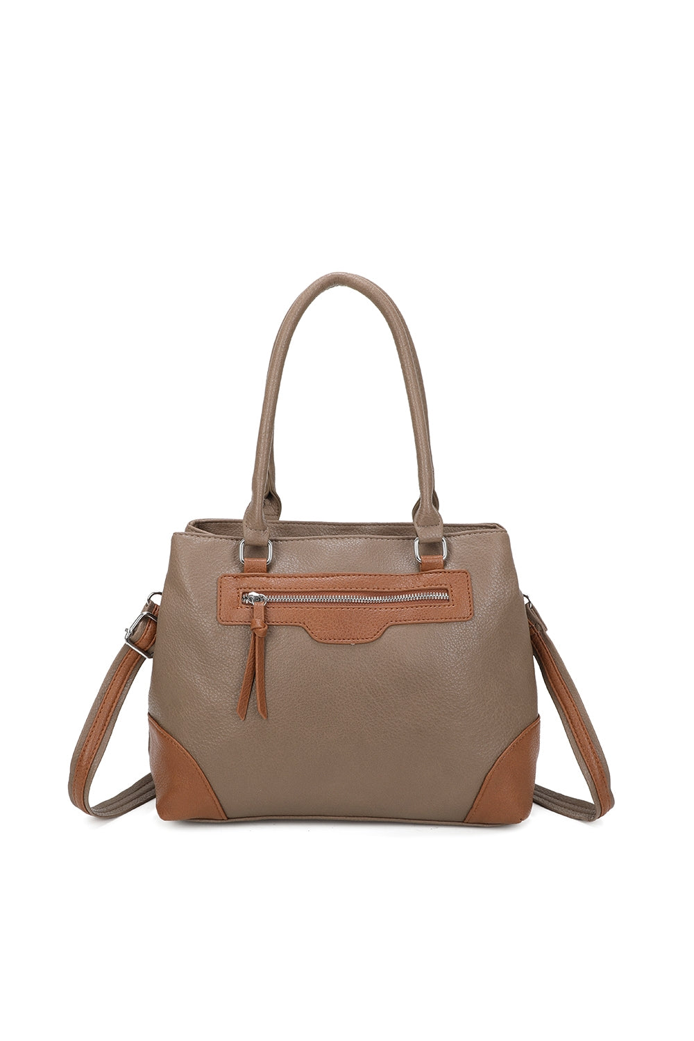 Olivette PU Leather 2 Compartments Multi Pocket Practical Hobo Bag - RW250559