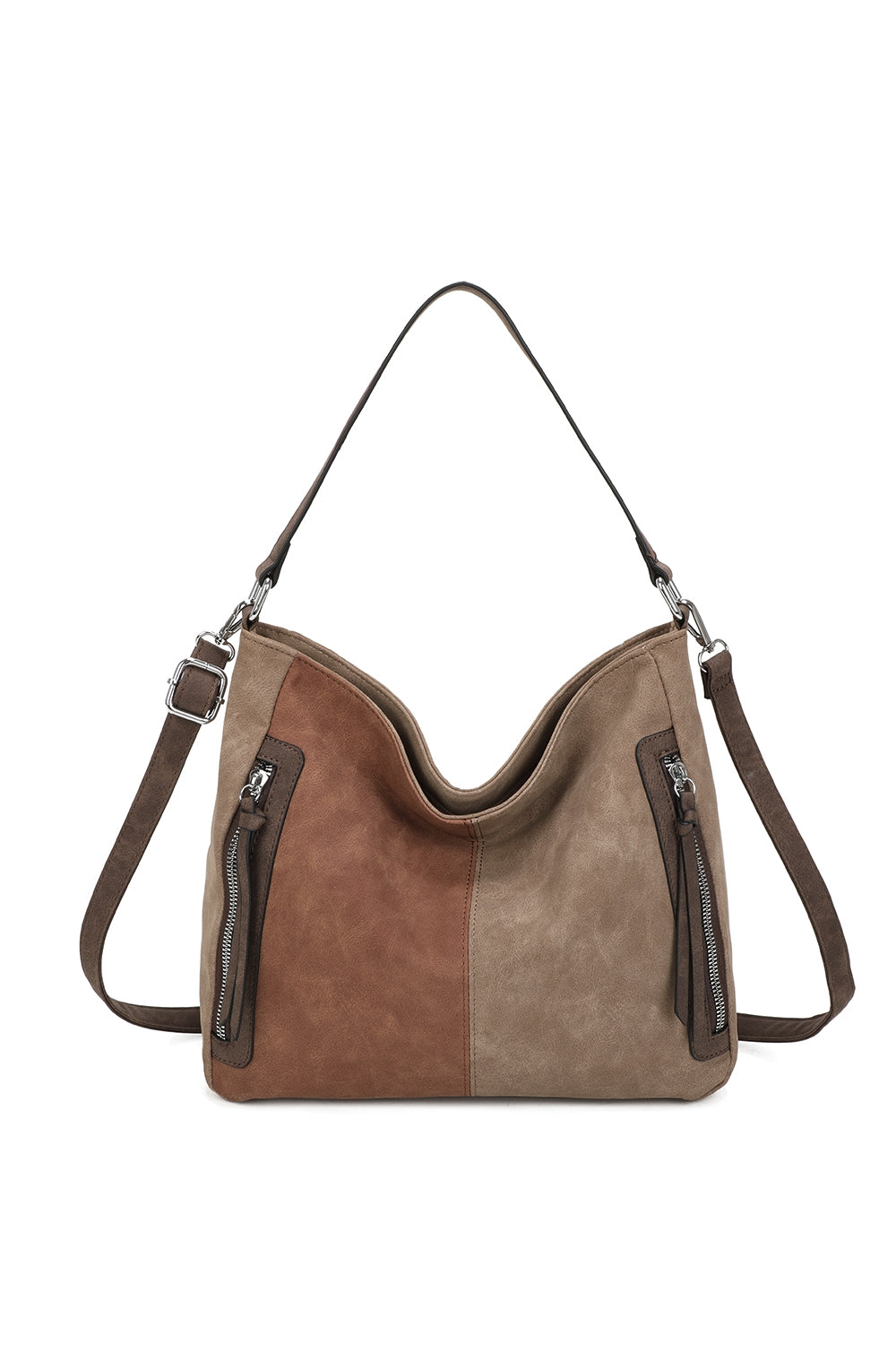 Solstice Suede PU Leather Multi-Color Shoulder Bag - RB250461