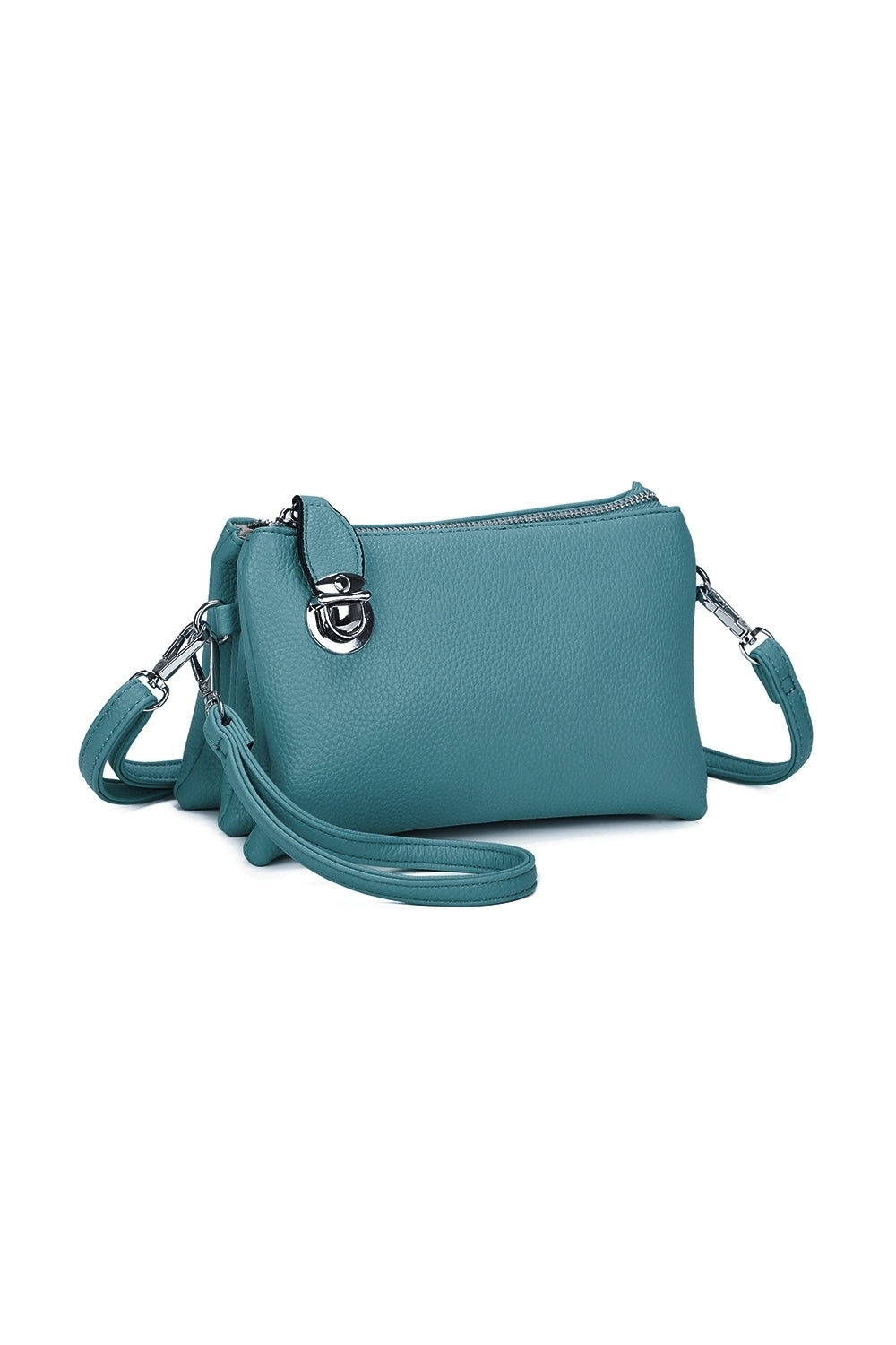Elara PU Leather Triple Compartment Crossbody Bag With Fixed Lock - RM250611