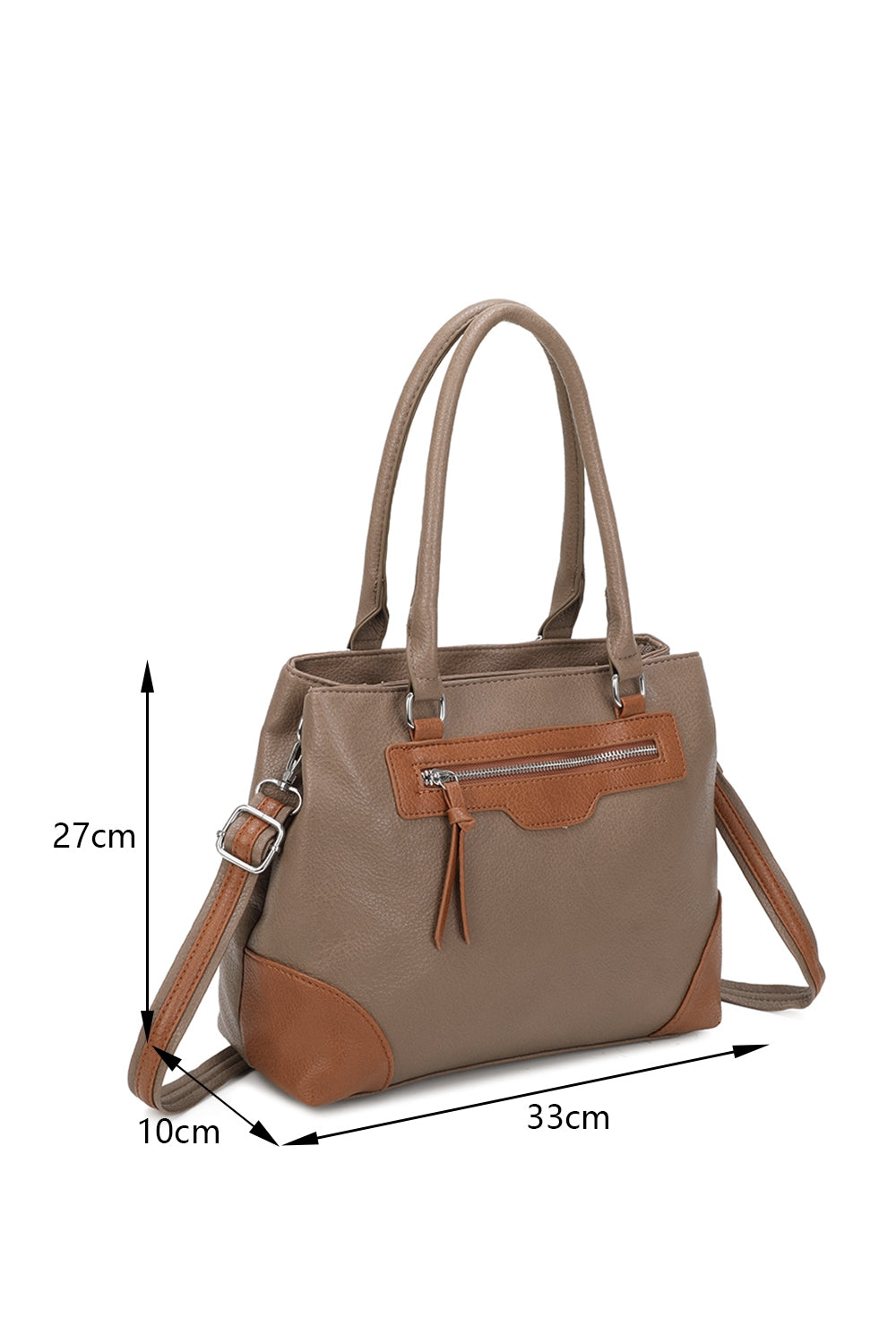 Olivette PU Leather 2 Compartments Multi Pocket Practical Hobo Bag - RW250559