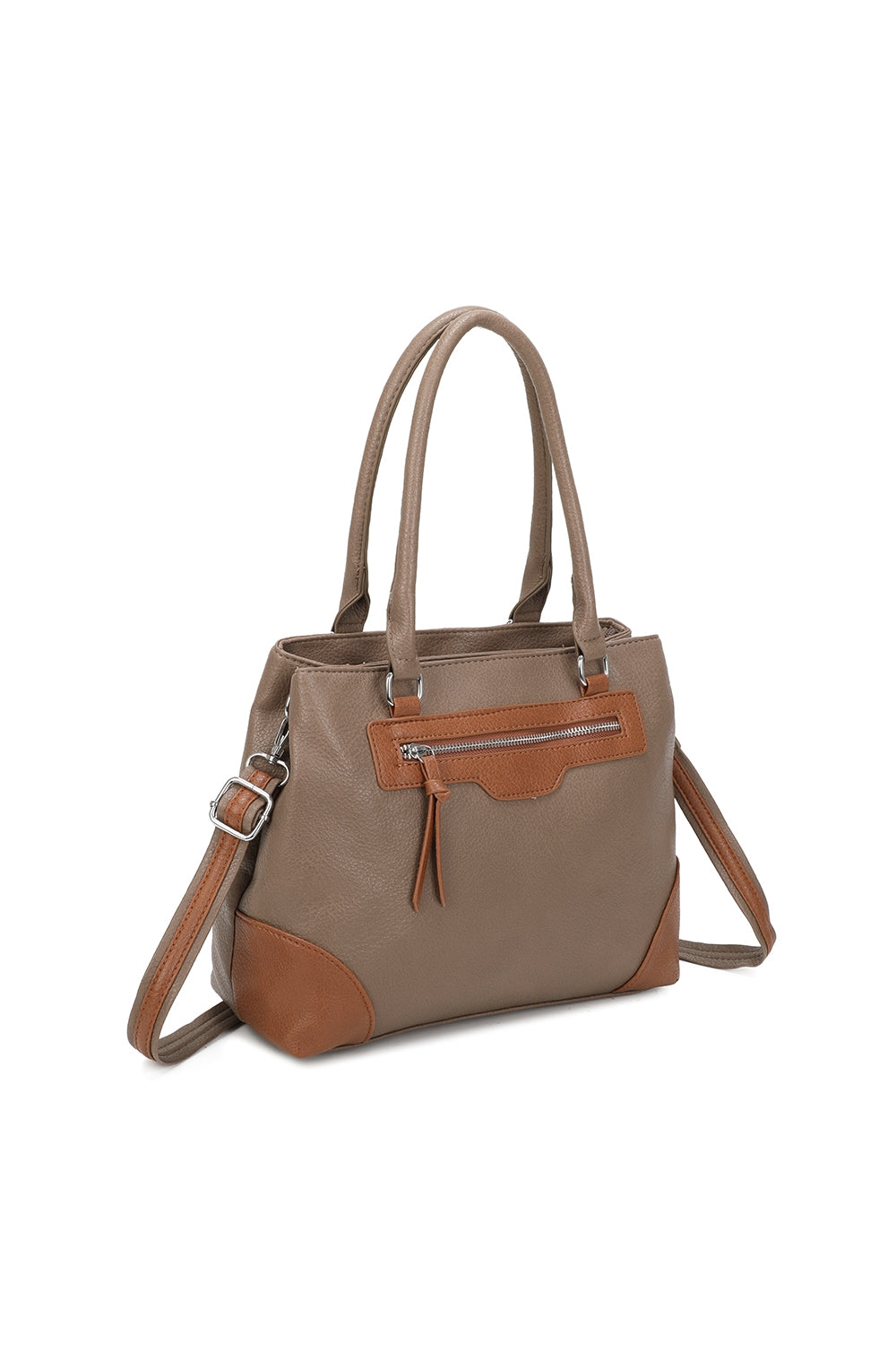 Olivette PU Leather 2 Compartments Multi Pocket Practical Hobo Bag - RW250559