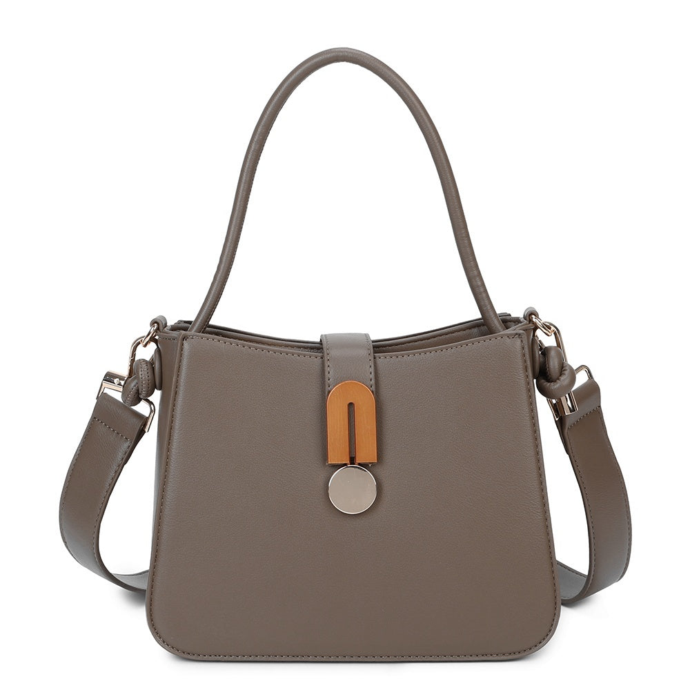 Thurman Triple Compartments PU Leather Shoulder Crossbody Bag