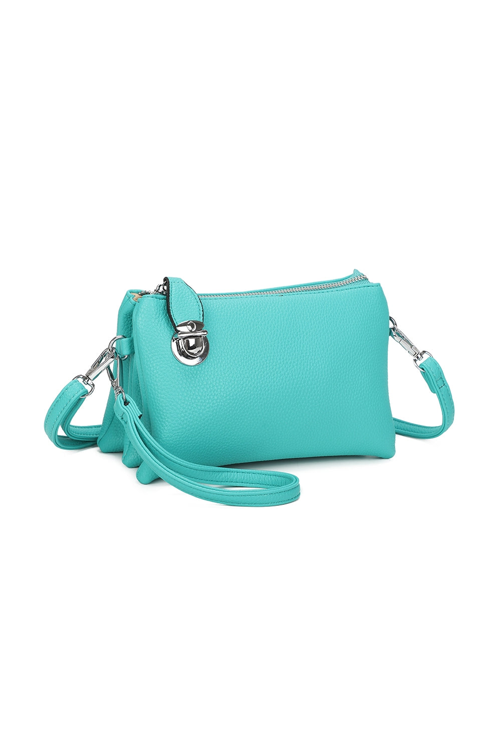 Elara PU Leather Triple Compartment Crossbody Bag With Fixed Lock - RM250611