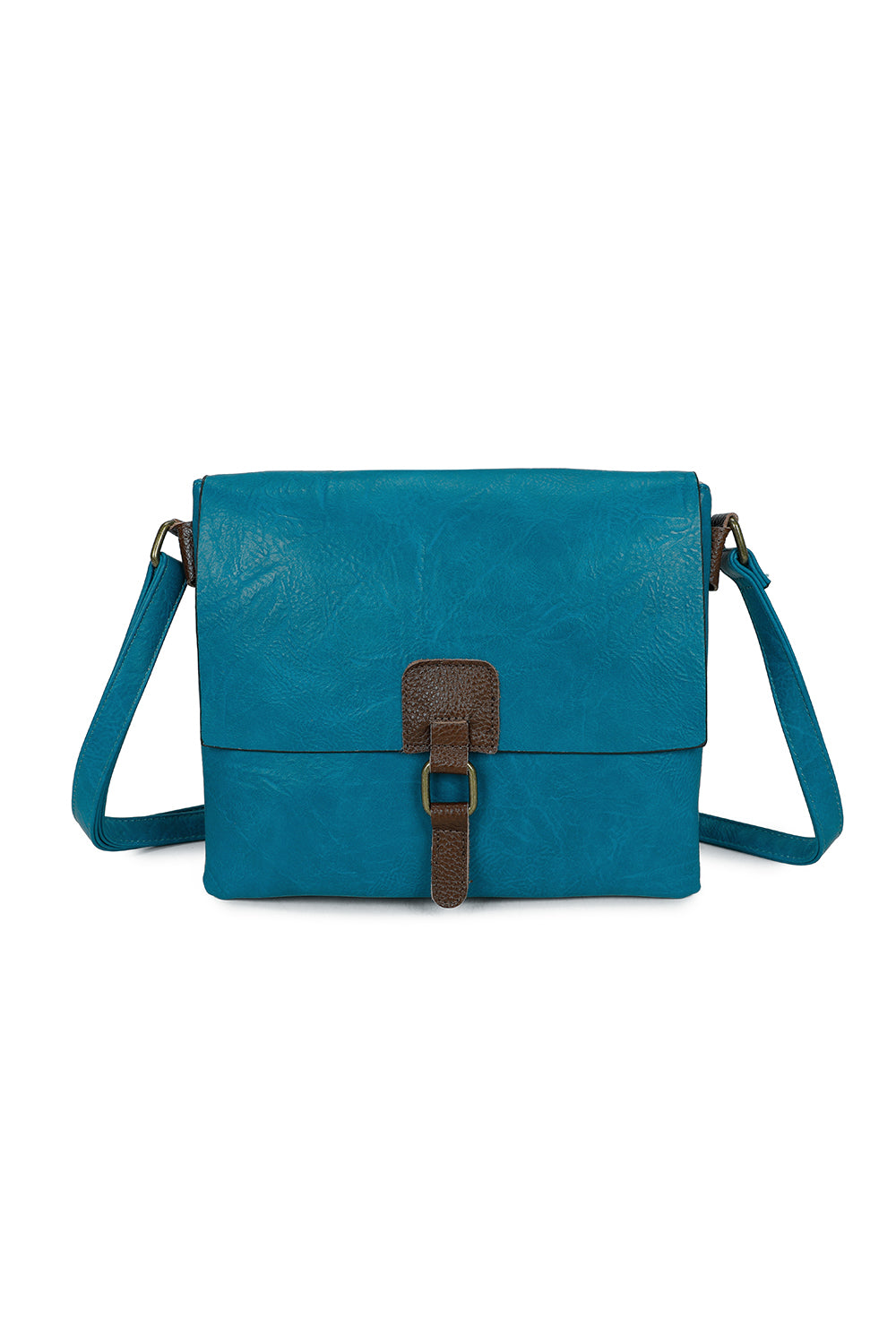 Sienna PU Leather Dual Compartment Crossbody Messenger Bag - RB241021