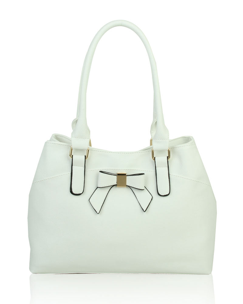 Daley PU Leather Dual Compartment Shoulder Tote Bag - RS17008