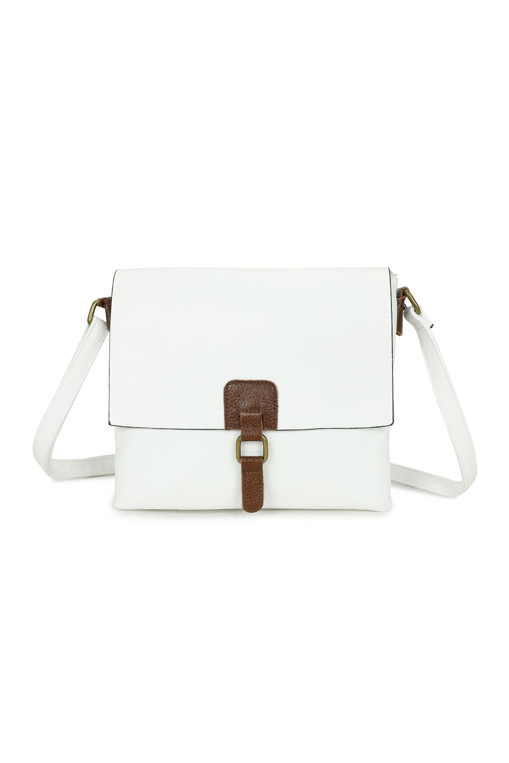 Sienna PU Leather Dual Compartment Crossbody Messenger Bag - RB241021