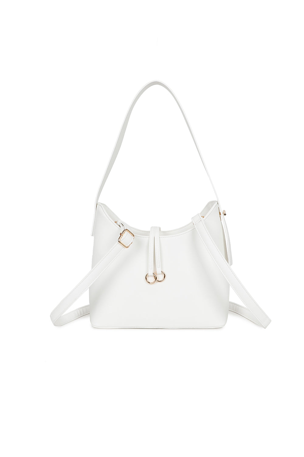 Halo Charm PU Leather Shoulder/Hobo Bag with Extendable Shoulder Straps and Extra-long Straps - RJ241076