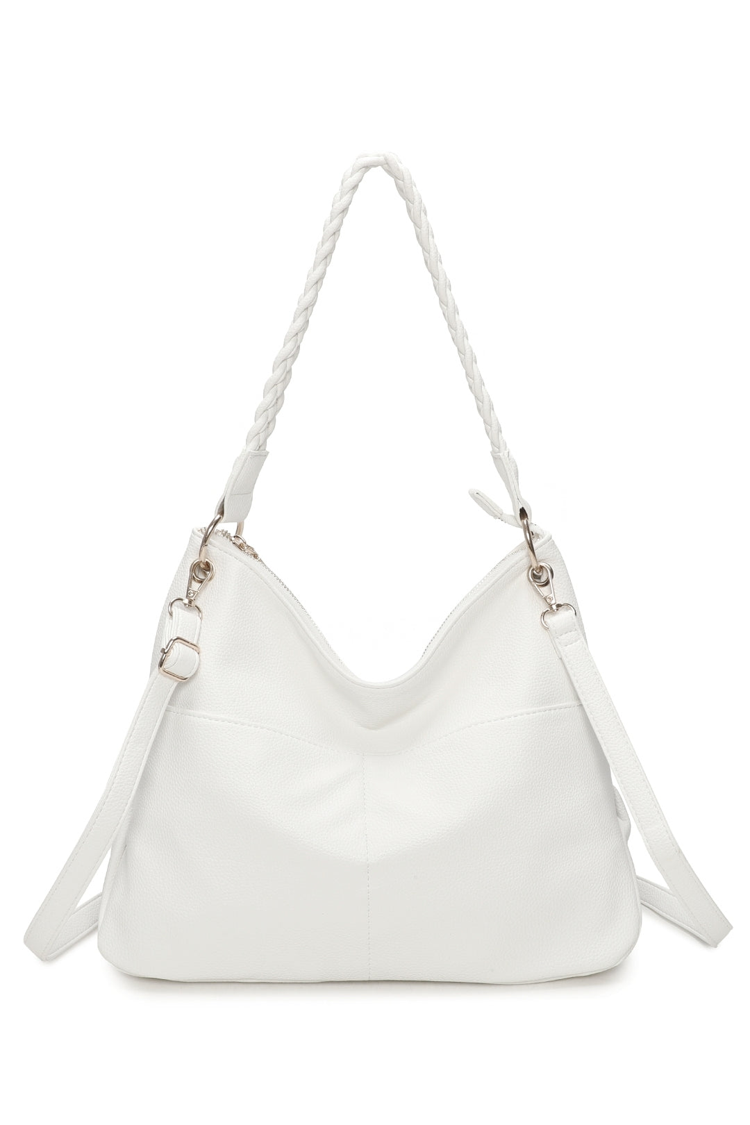 Braided Haven Hobo PU Leather Shoulder Bag - RW241201