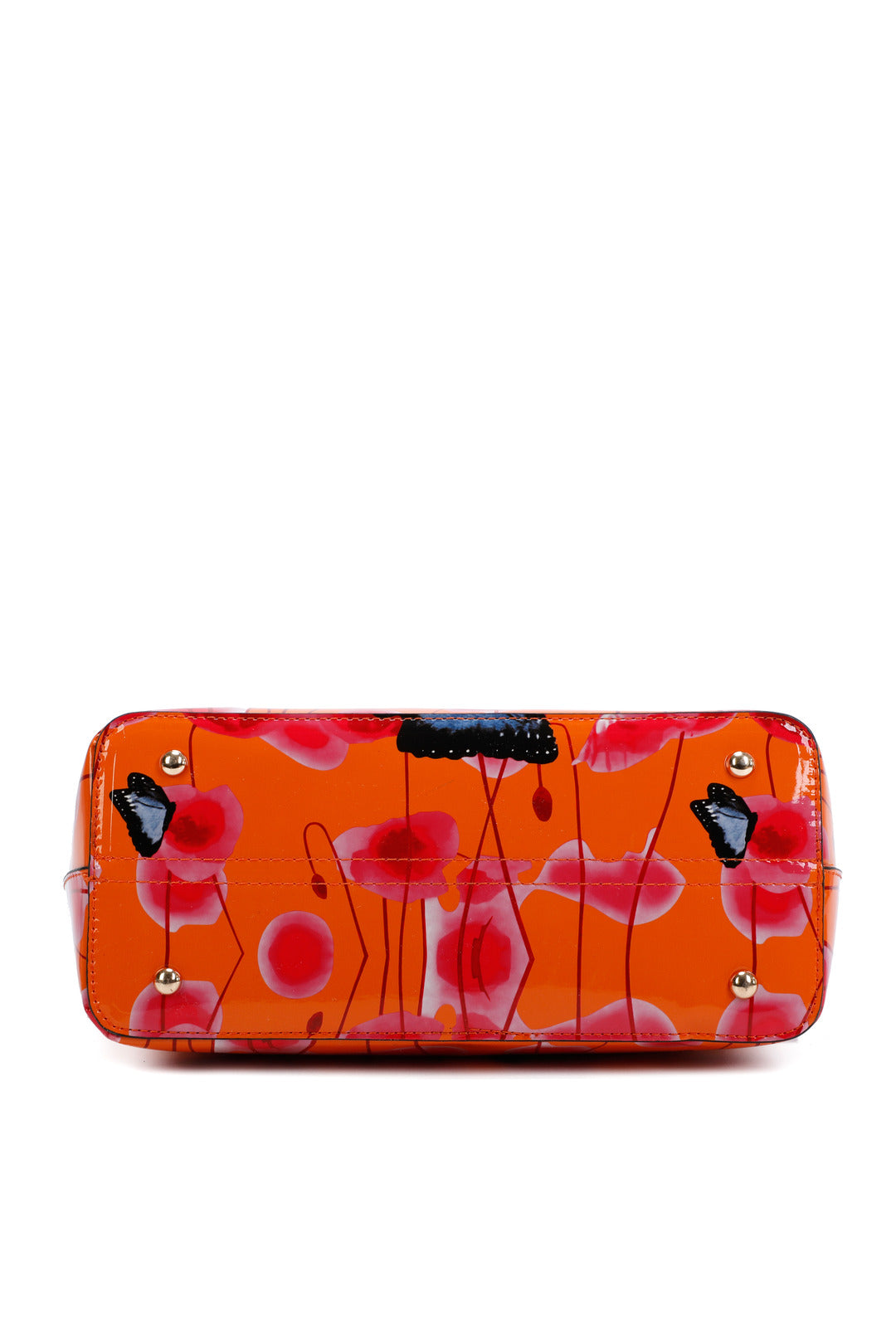 Patent Flower & Butterfly Patterned Tote Bag With Removable Strap - RL171056 - PB