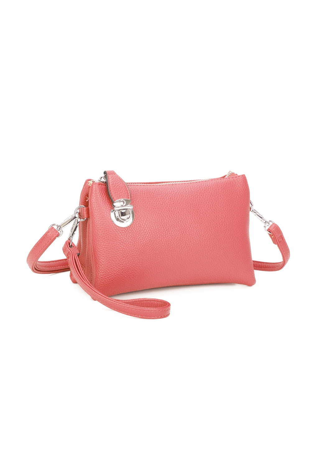 Elara PU Leather Triple Compartment Crossbody Bag With Fixed Lock - RM250611