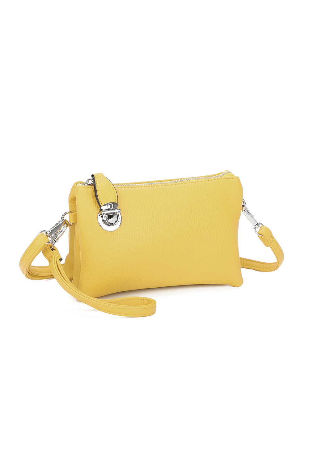 Elara PU Leather Triple Compartment Crossbody Bag With Fixed Lock - RM250611