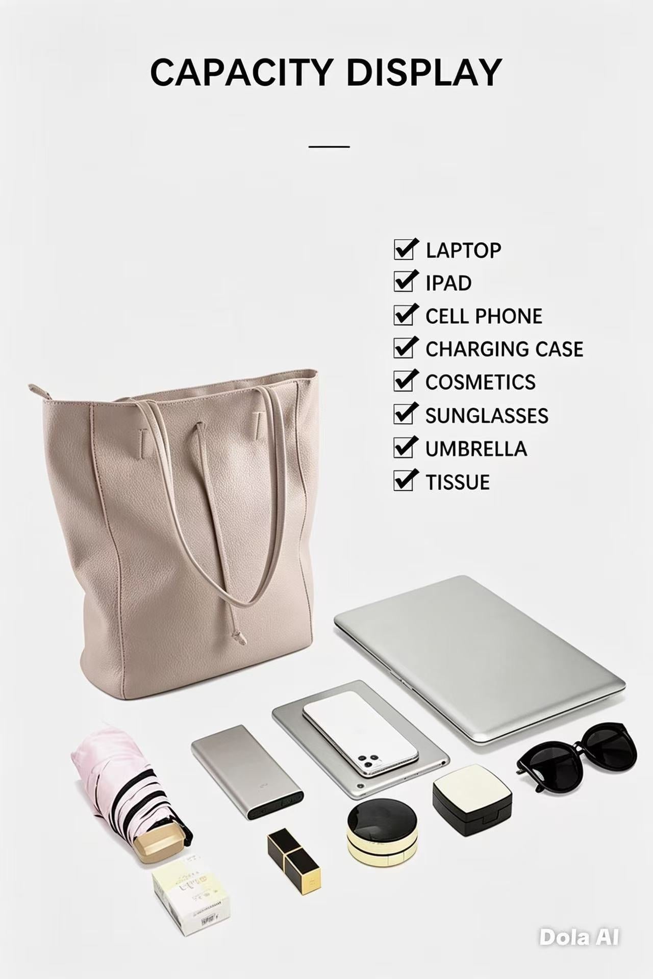 Rosalie PU Leather Tote Shoulder Bag - RX260522